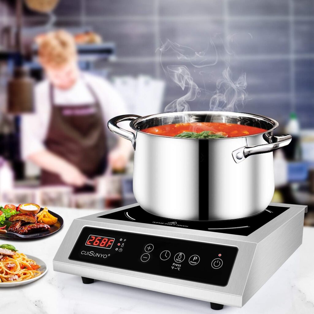 CUISUNYO 3500W 240v Induction Cooktop Commercial Electric Stove Hi power Countertop Induction Burner with Digital Sensor Touch Control and Timer Settings