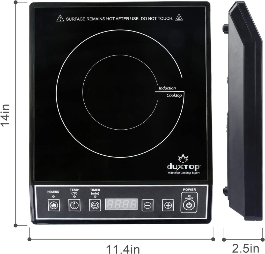 Duxtop 1800W Portable Induction Cooktop Countertop Burner, Black 9100MC/BT-M20B