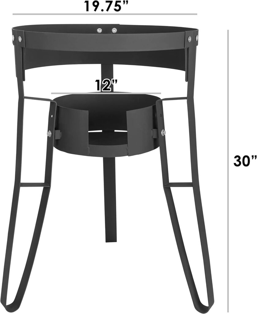 Concord 30 Powder Coated Steel Comal Stand with Roadster Single Propane Burner. Great for Discada, Tacos, Street Vendor, Etc.